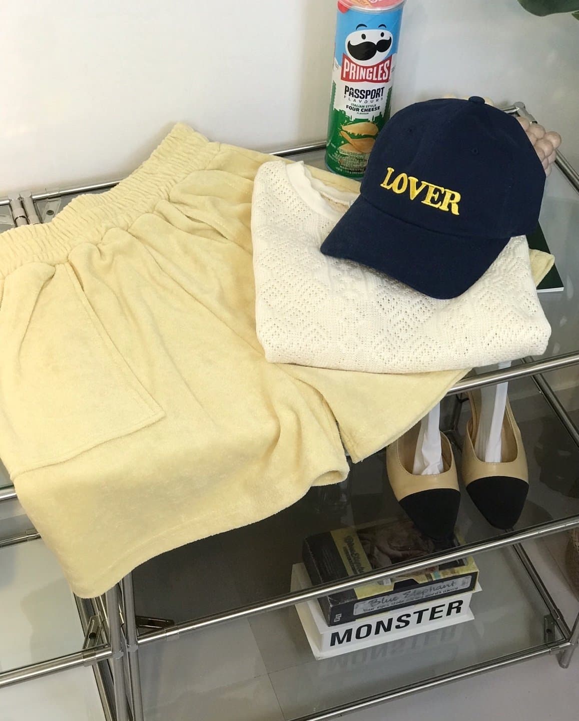 테리원단 썸머 3부 4부팬츠 여성 하프 반바지 여행휴양지룩 4color