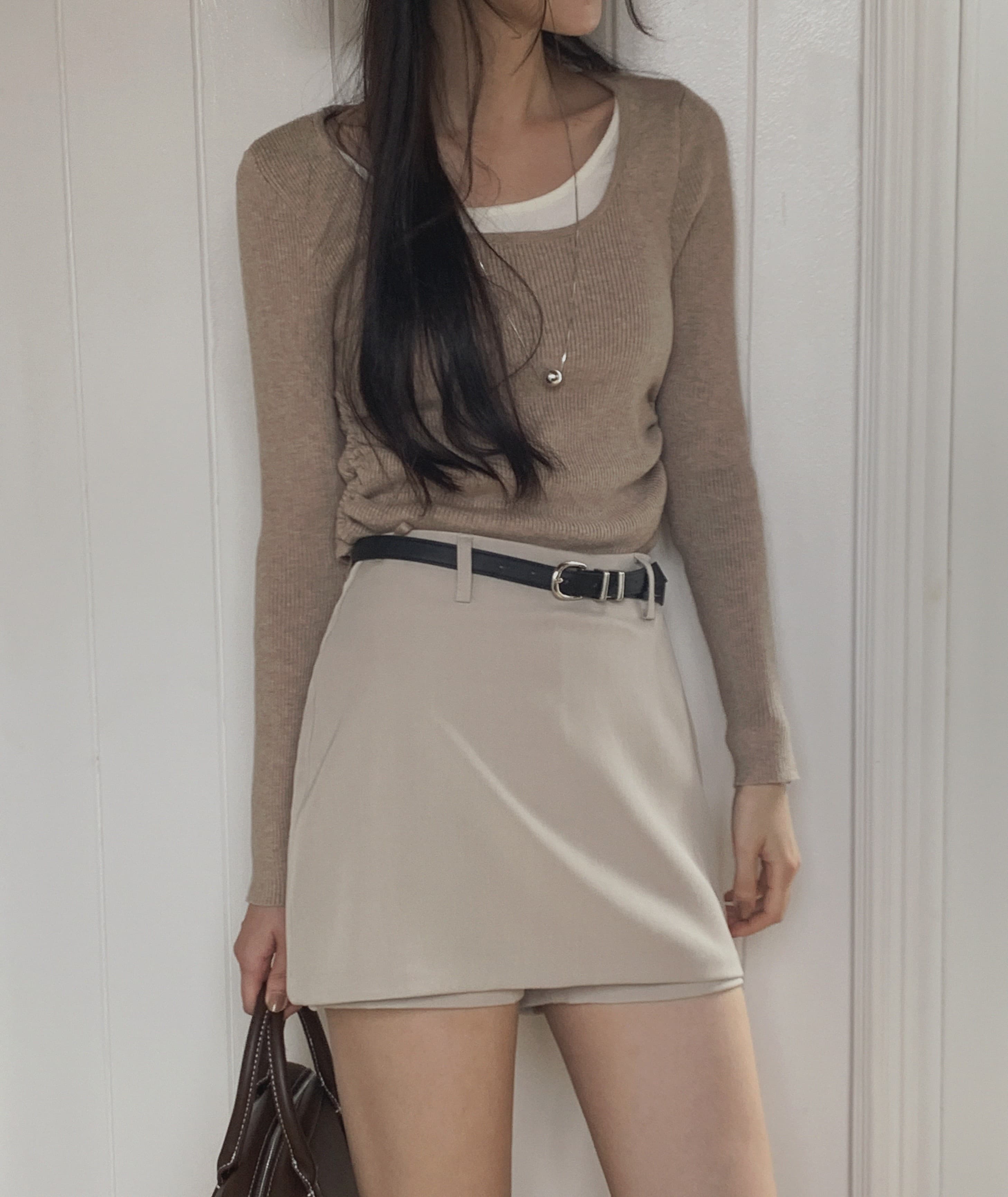 [속바지O] 치마바지 미니스커트 하객룩 데이트룩 국내생산 3color hover